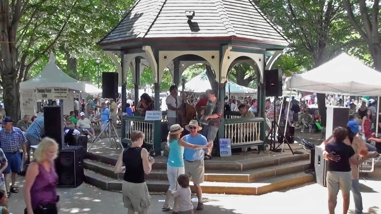 The corn hill gazebo at lunsford circle during the arts festival