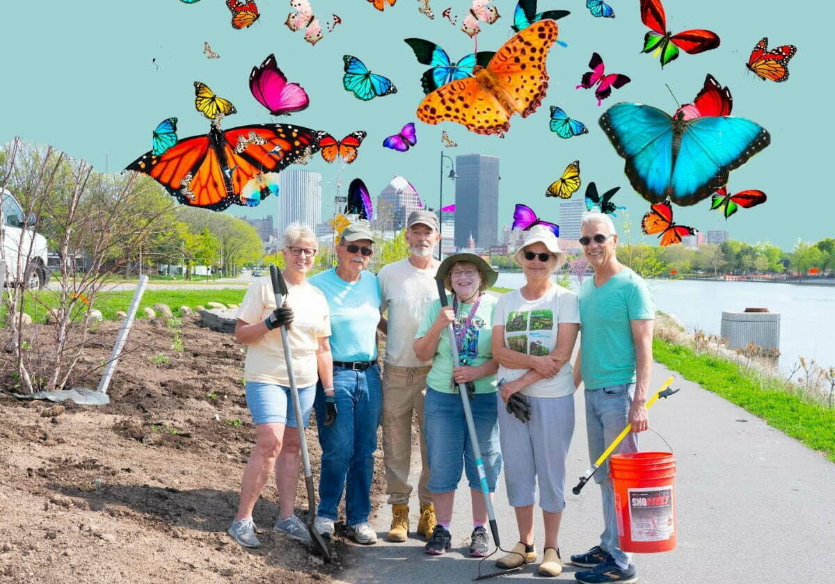 butterfly garden volunteers